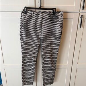 LOFT Black and White Patterned Chinos